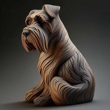 3D model Zwergschnauzer dog (STL)